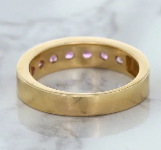 1.23ctw Round Pink Sapphire Ring in 18K Rose Gold