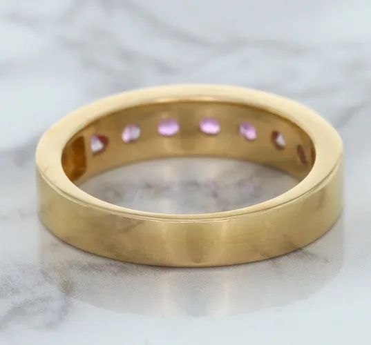 1.23ctw Round Pink Sapphire Ring in 18K Rose Gold