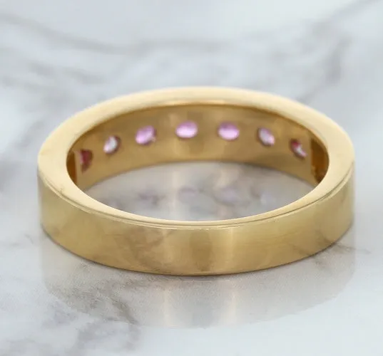 1.23ctw Round Pink Sapphire Ring in 18K Rose Gold