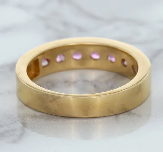 1.23ctw Round Pink Sapphire Ring in 18K Rose Gold