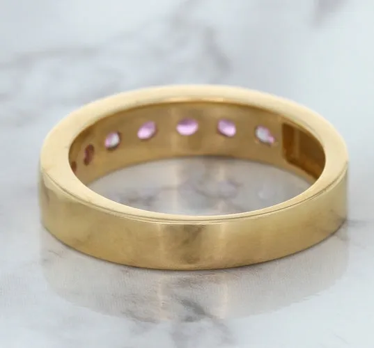 1.23ctw Round Pink Sapphire Ring in 18K Rose Gold