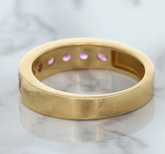 1.23ctw Round Pink Sapphire Ring in 18K Rose Gold