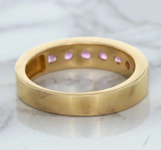 1.23ctw Round Pink Sapphire Ring in 18K Rose Gold