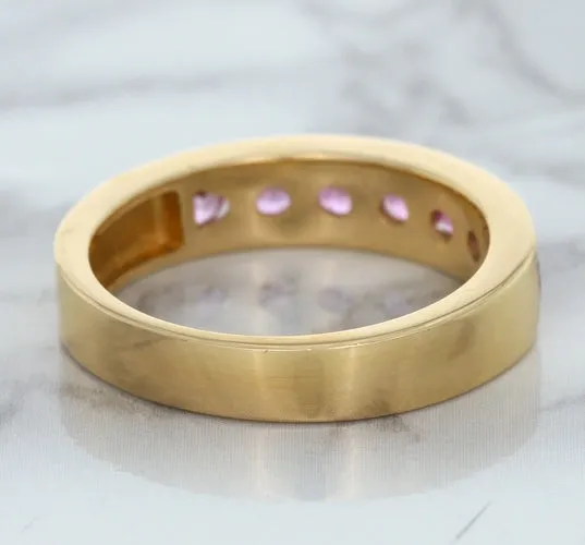 1.23ctw Round Pink Sapphire Ring in 18K Rose Gold