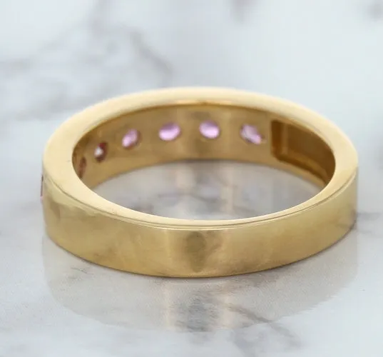 1.23ctw Round Pink Sapphire Ring in 18K Rose Gold