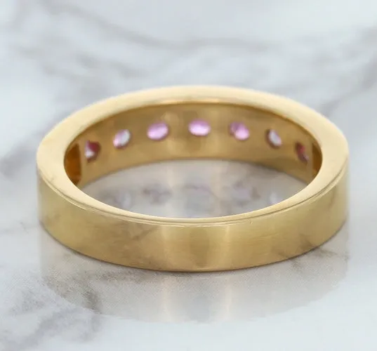 1.23ctw Round Pink Sapphire Ring in 18K Rose Gold