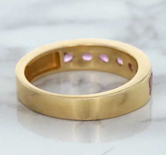 1.23ctw Round Pink Sapphire Ring in 18K Rose Gold