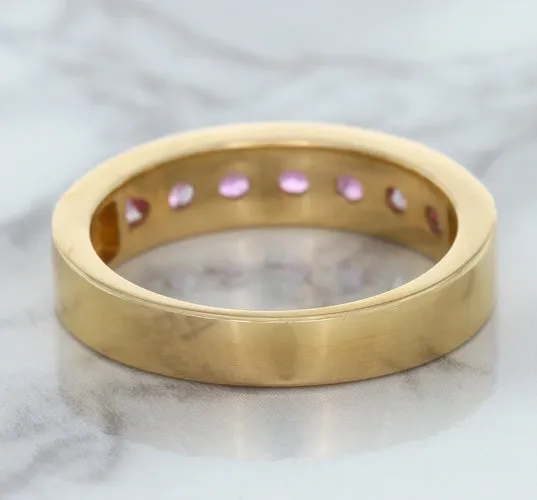 1.23ctw Round Pink Sapphire Ring in 18K Rose Gold