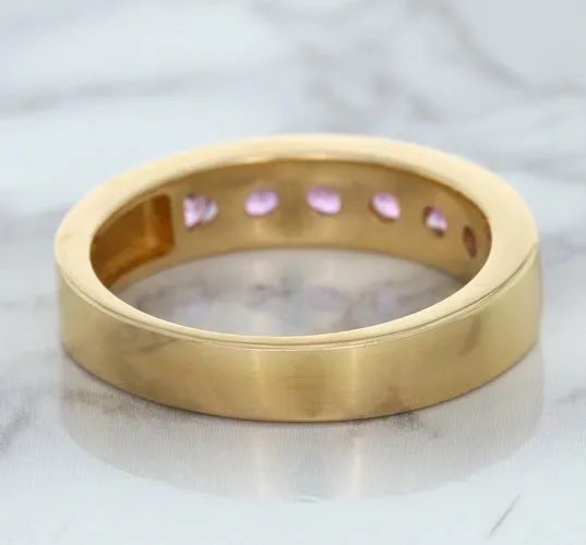 1.23ctw Round Pink Sapphire Ring in 18K Rose Gold