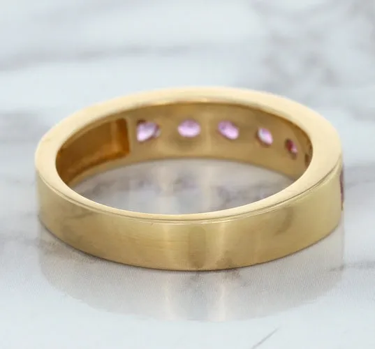 1.23ctw Round Pink Sapphire Ring in 18K Rose Gold