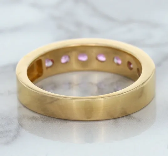 1.23ctw Round Pink Sapphire Ring in 18K Rose Gold