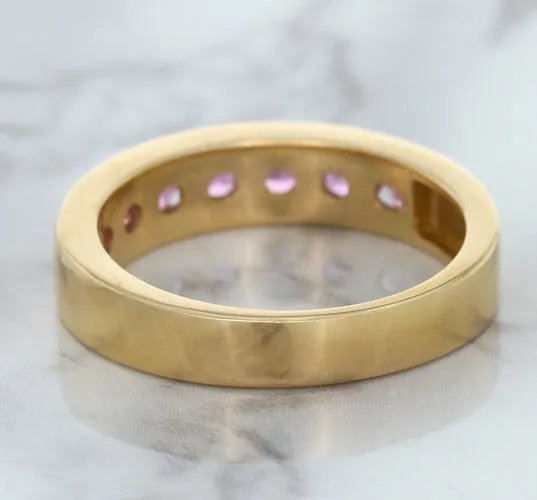1.23ctw Round Pink Sapphire Ring in 18K Rose Gold