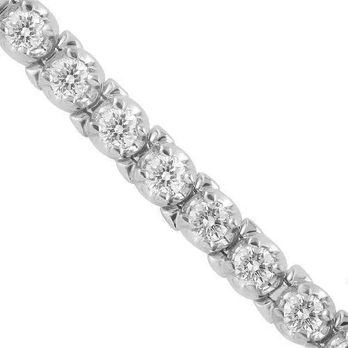 14K Gold Diamond Tennis Bracelet 3 MM 4.4 CTW