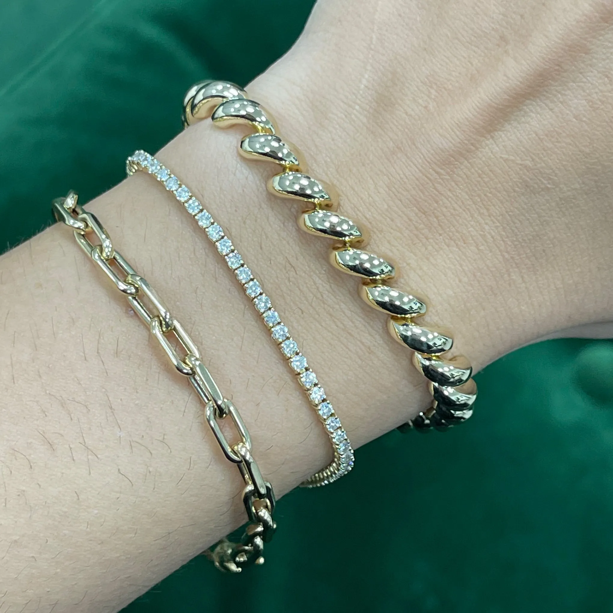 14K Gold Diamond Tennis Bracelet
