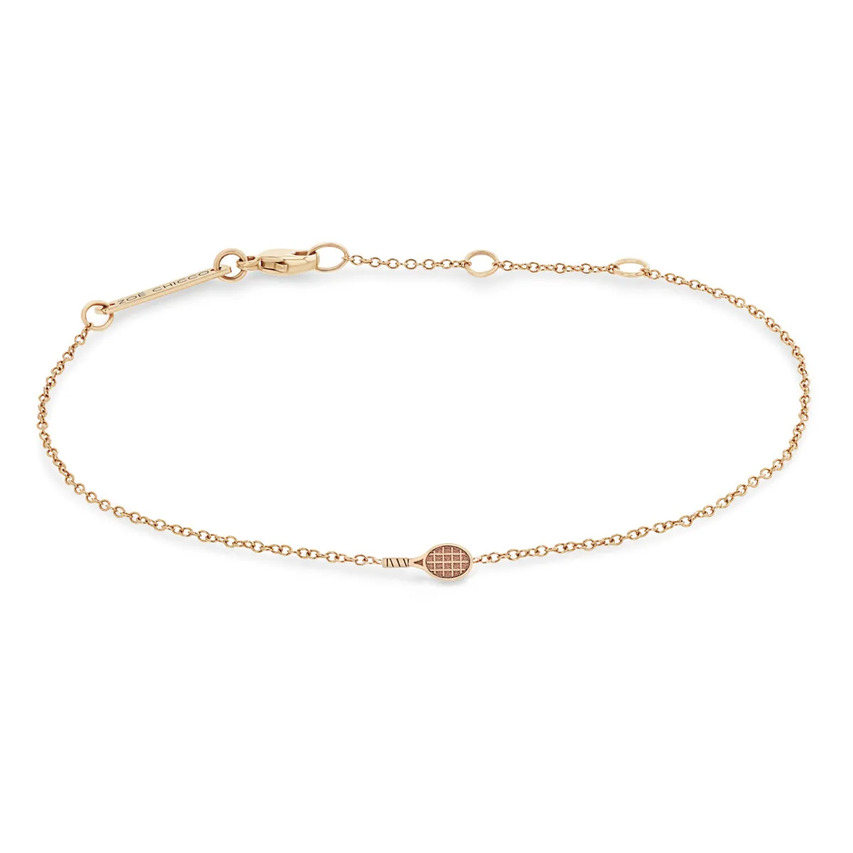 14k Itty Bitty Tennis Racket Bracelet