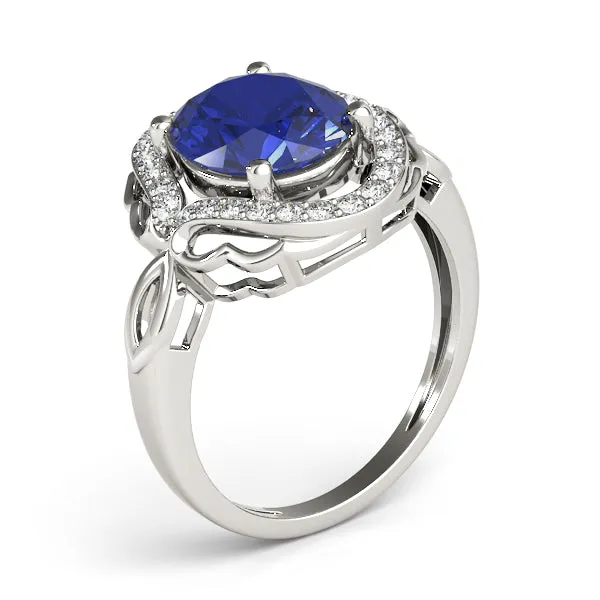 14K Sapphire Diamond Ring