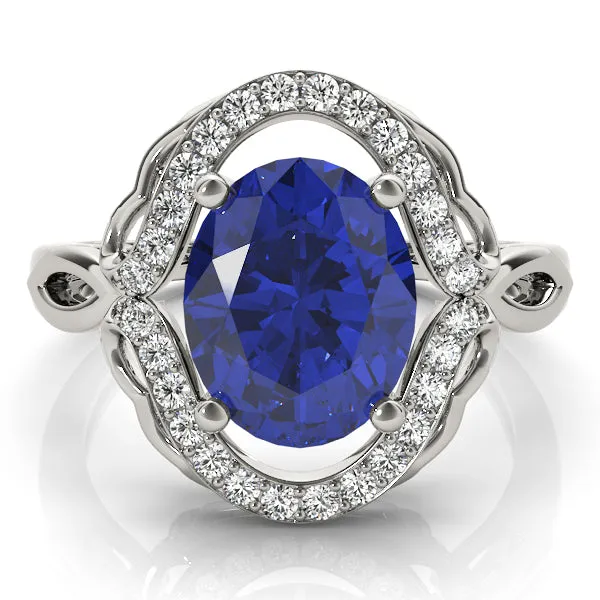 14K Sapphire Diamond Ring