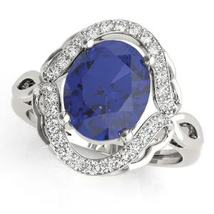 14K Sapphire Diamond Ring