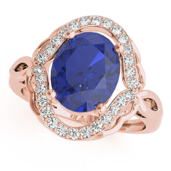 14K Sapphire Diamond Ring