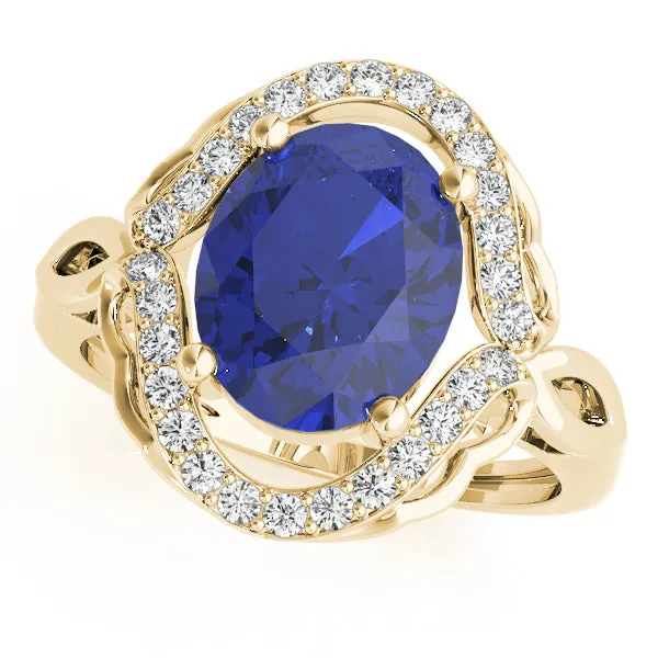 14K Sapphire Diamond Ring