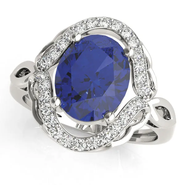 14K Sapphire Diamond Ring