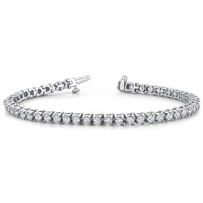 14k Solid Gold Diamond Tennis Bracelet (2.02.cts.tw)