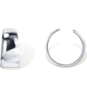 14k White Gold Ear Cuff Earrings