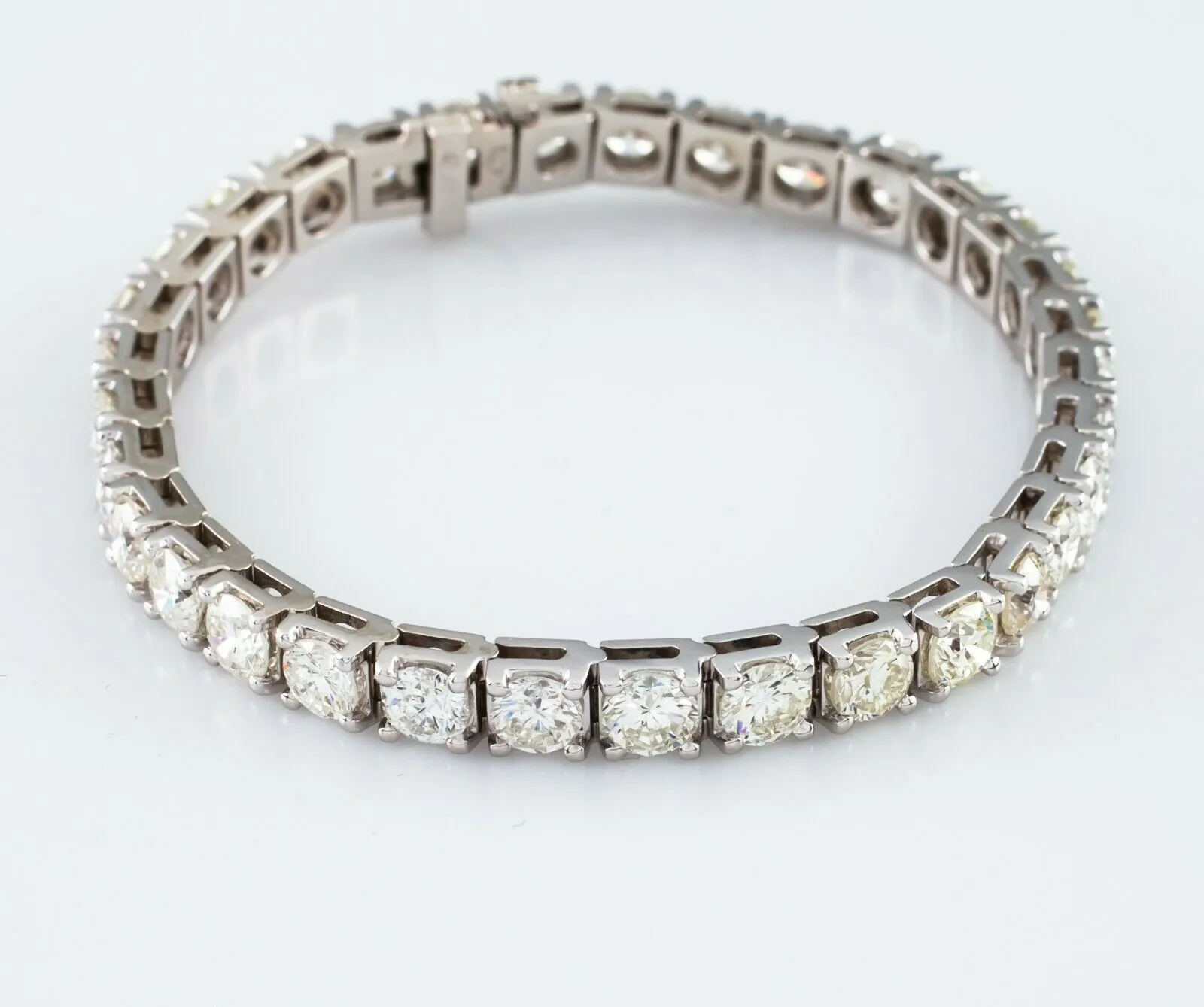 14k White Gold Tennis Bracelet 13.98 ct TDW VS - SI, I - J 7" Long