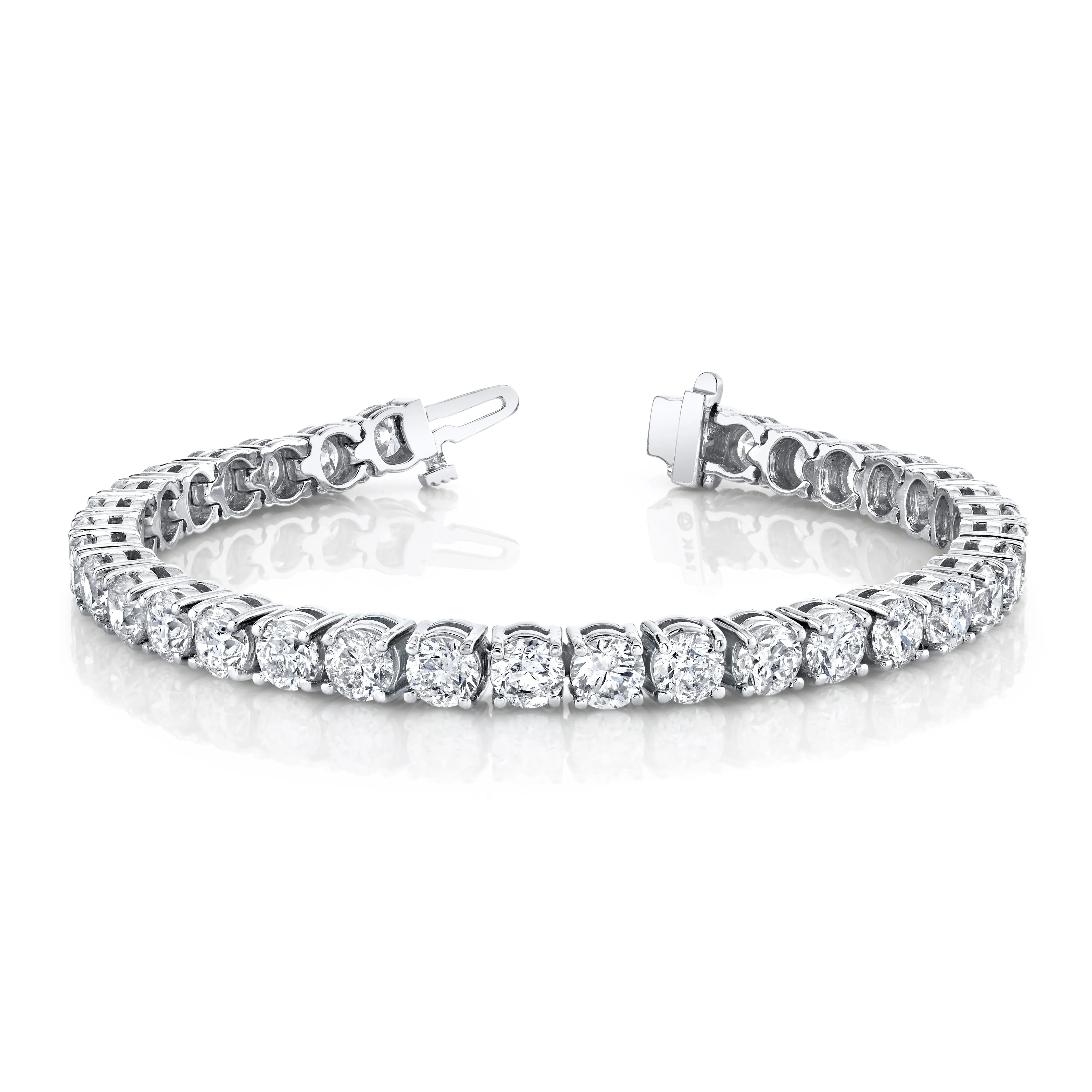 14K White Gold Tennis Bracelet (19ctw)