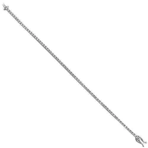 14K White Solid Gold Diamond Tennis Bracelet 2.76 Ctw