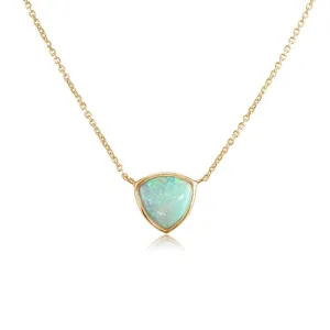 14K Yellow Gold Australian Opal Neckpiece