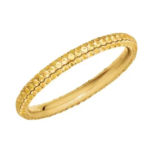 14k Yellow Gold Yellow Sapphire Eternity Band Size 6