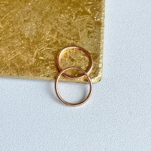 14KT Rose Gold 1.25mm Endless Hoop Earrings 14mm