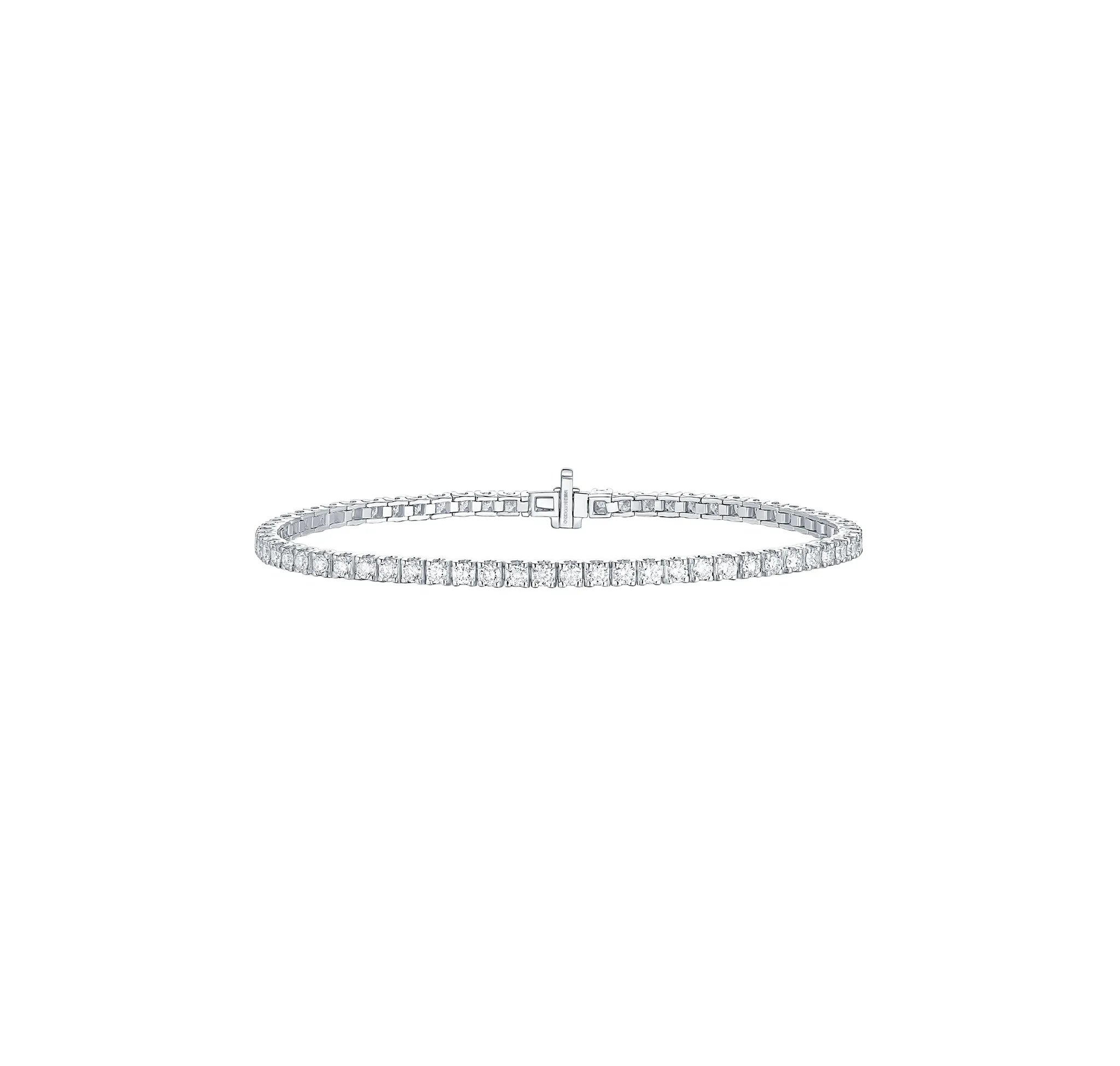 14kt White Gold Lab Grown Round Diamond Tennis Bracelet, 4.00TCW