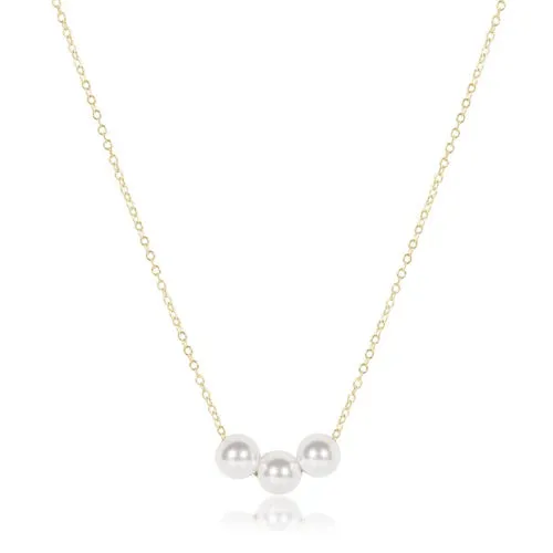 16" Necklace Gold - Joy Pearl 3mm