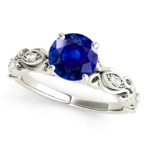 1.80 ct. Genuine Blue Sapphire Vintage Ring