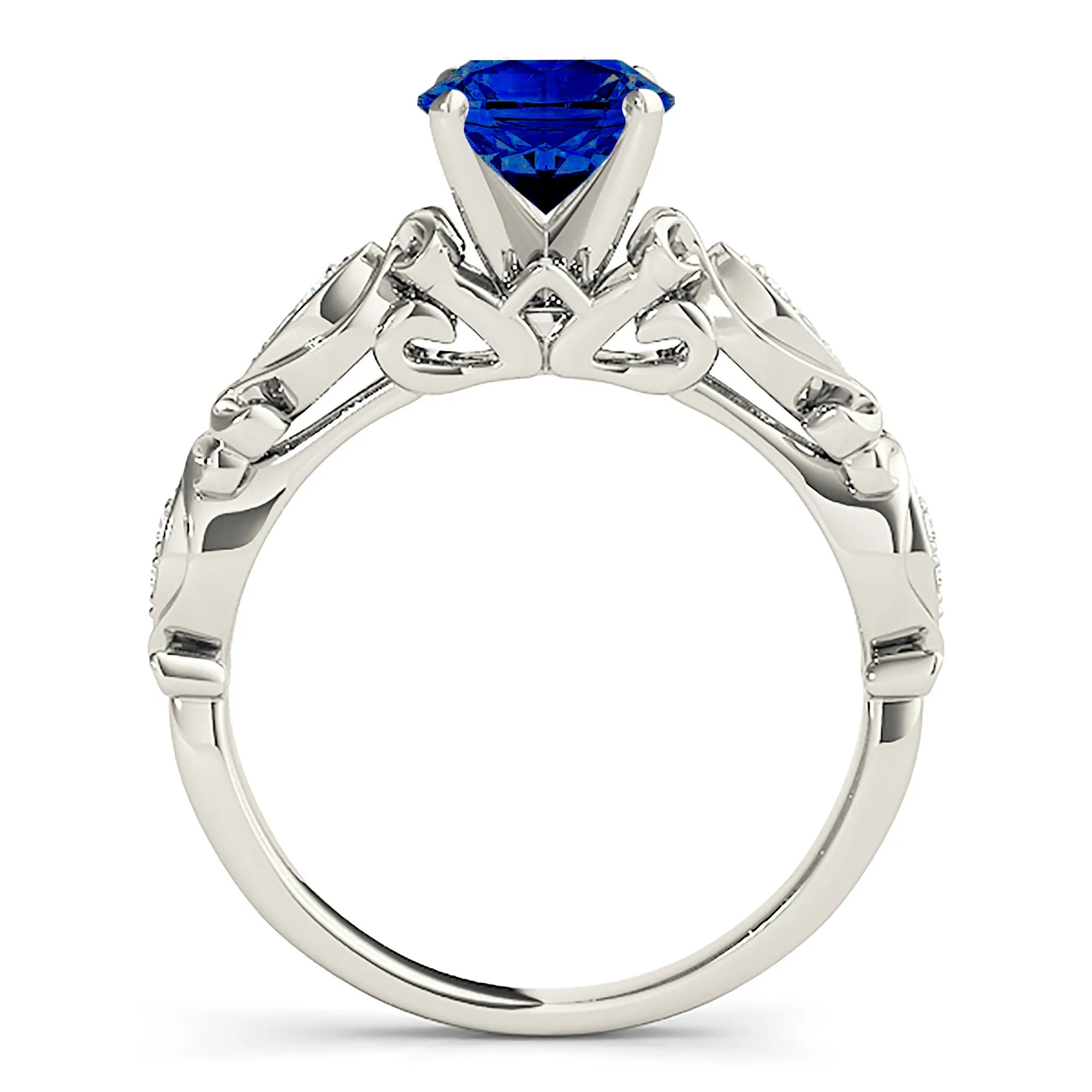 1.80 ct. Genuine Blue Sapphire Vintage Ring