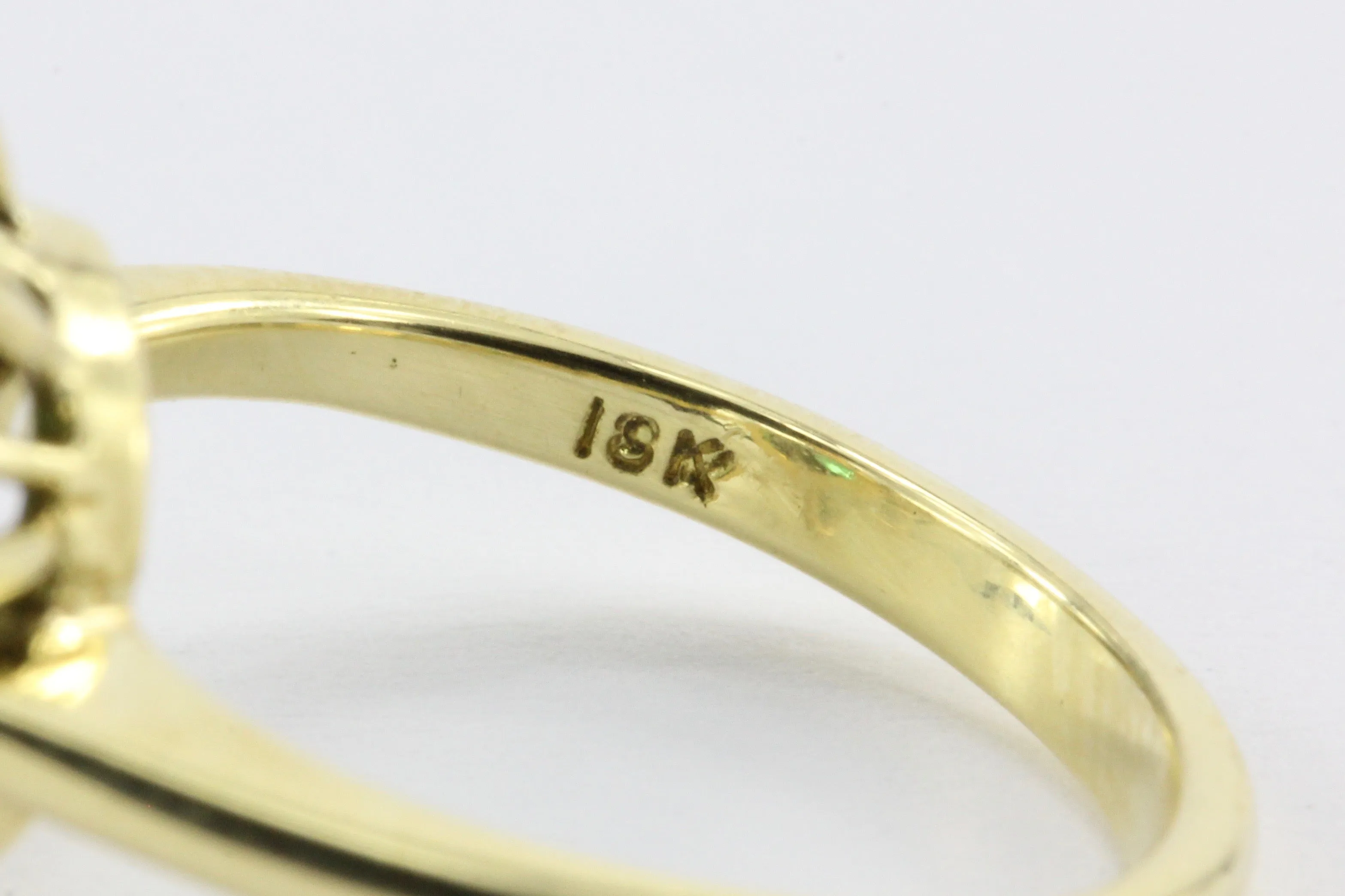 18K Gold 1ctw Emerald Diamond Halo Ring