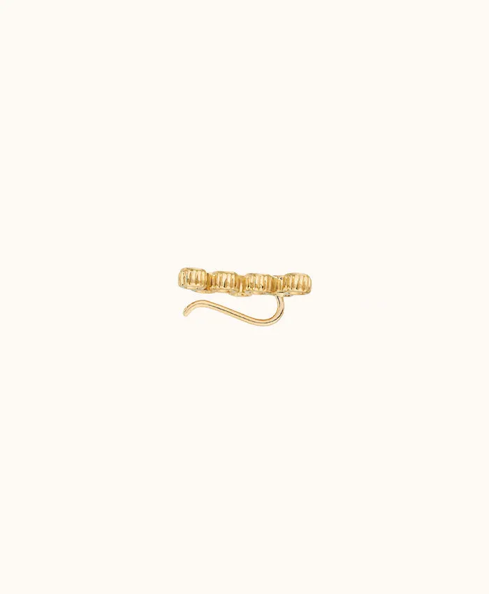 18K Yellow Gold Diamond Clique Earrings