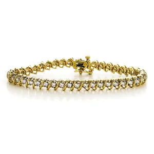 2-1/4 CTW Natural Diamond 8-inch Tennis Bracelet in 10KT Yellow Gold