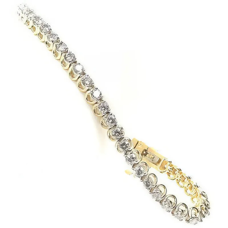 2.00-4.00 CT Round Cut Diamonds - Tennis Bracelet