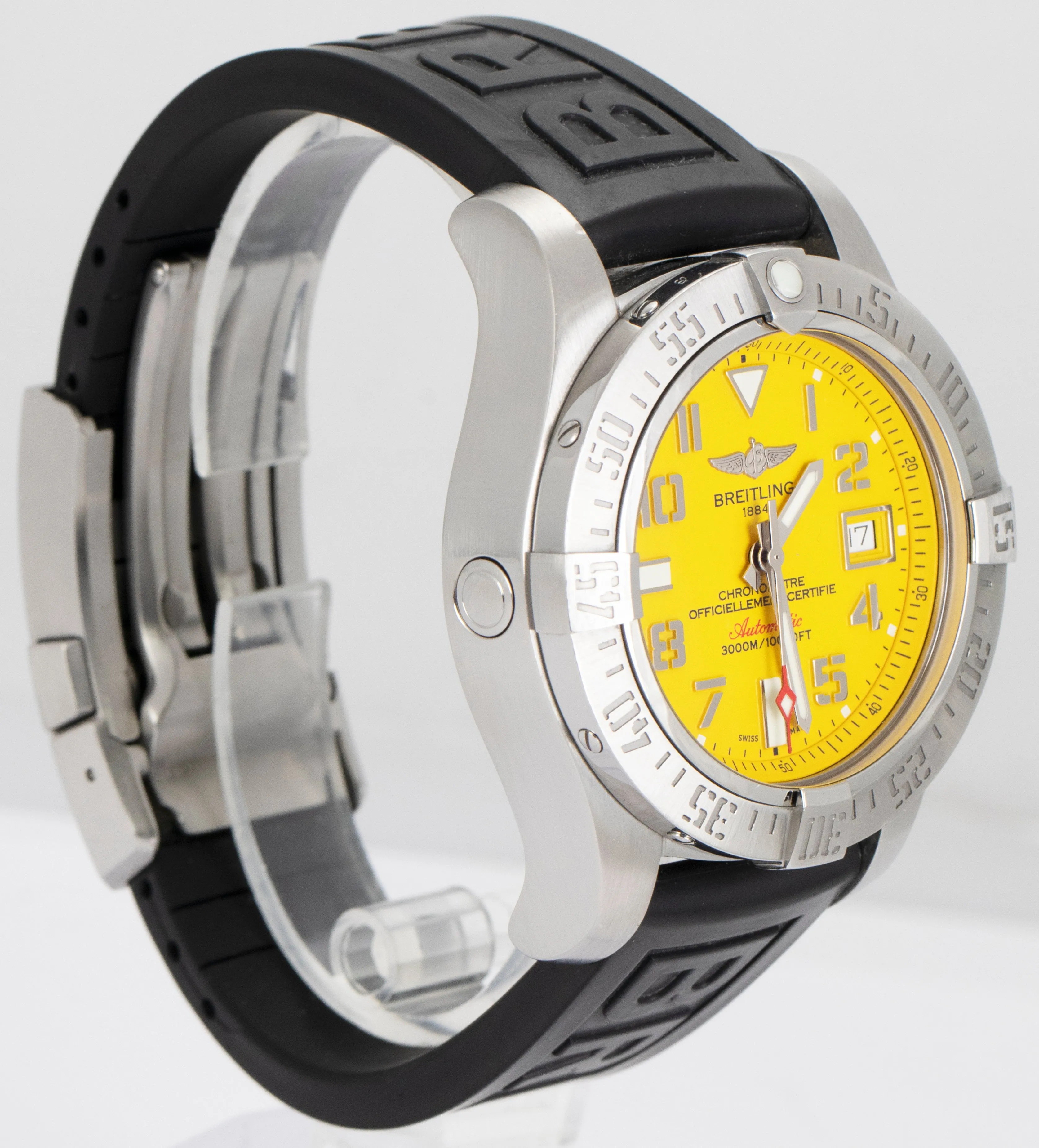 2018 Breitling Avenger II Seawolf Yellow 45mm Automatic Steel Date Watch A17331