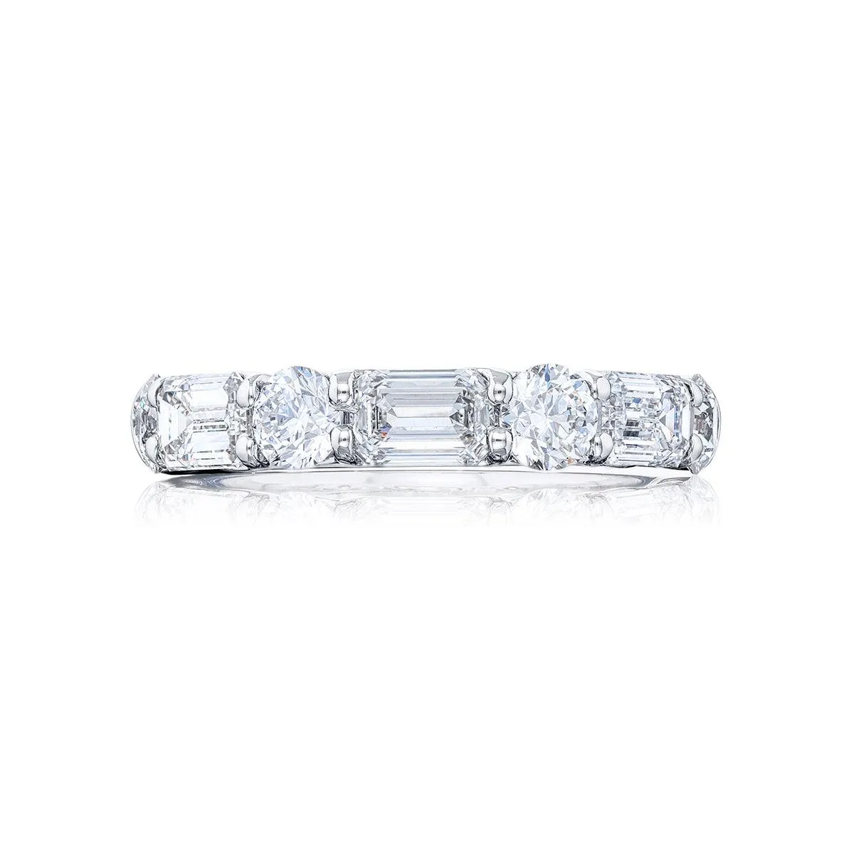 2.56ctw Emerald-Cut and Round Diamond Band