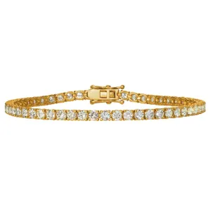 2.79 Carat Natural Diamond Tennis Bracelet 6.5'' G SI 14K Yellow Gold