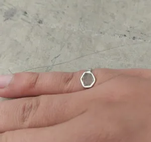 2ct STERLING SILVER GREEN MONTANA SAPPHIRE ROUGH RING