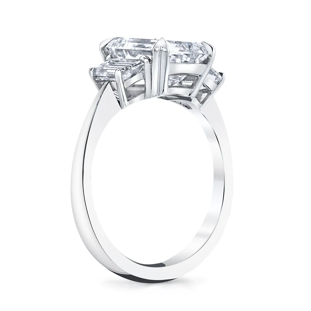 3.63 cttw. Emerald Cut Three-Stone Ring