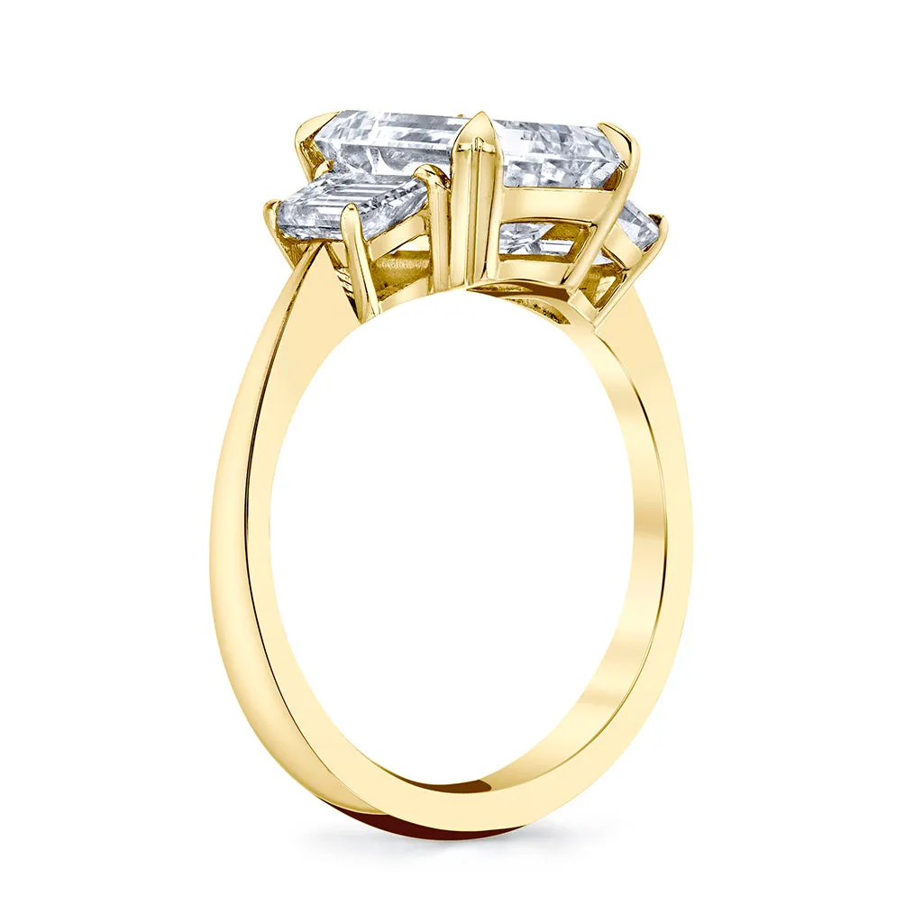 3.63 cttw. Emerald Cut Three-Stone Ring