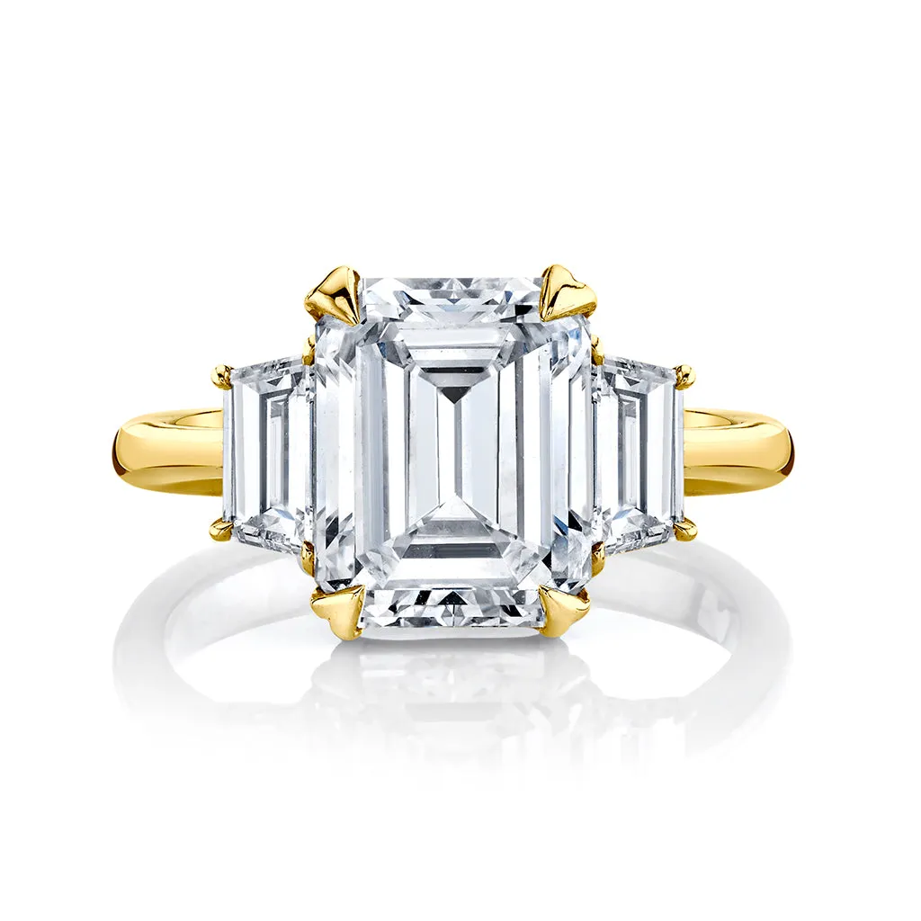 3.63 cttw. Emerald Cut Three-Stone Ring