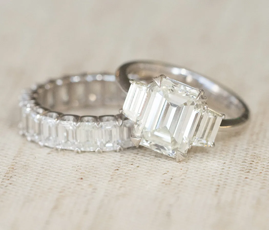 3.63 cttw. Emerald Cut Three-Stone Ring