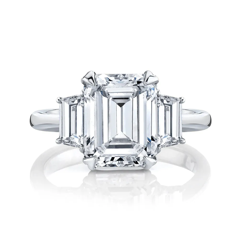 3.63 cttw. Emerald Cut Three-Stone Ring